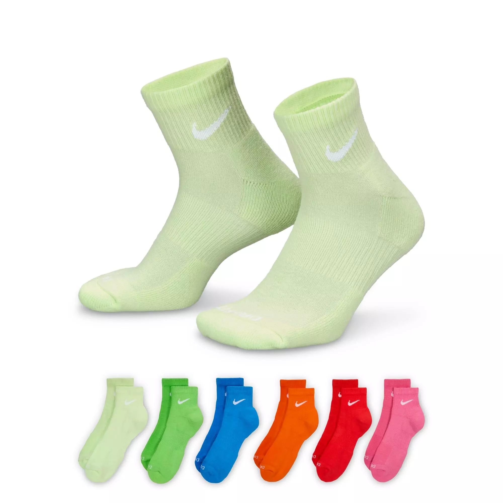 【Nike】Everyday Plus Cushioned Training Crew Socks 6 Pairs Nike | Everyday Plus Cushioned Training Crew Socks (6 Pairs